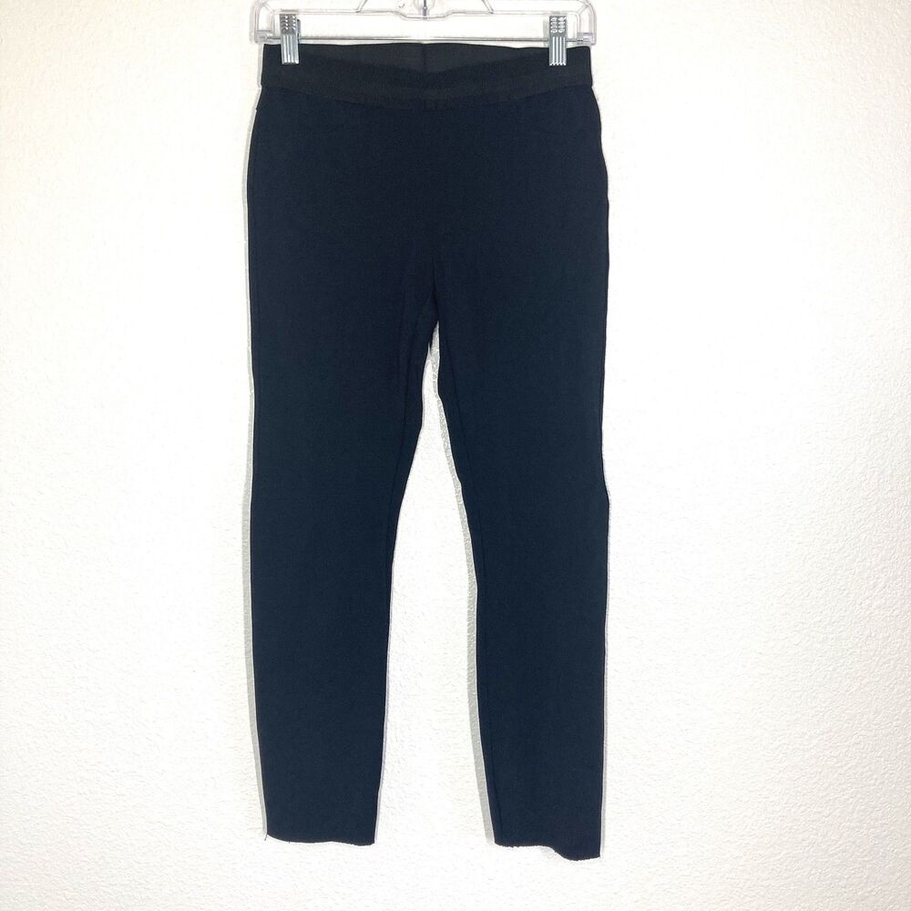 J Brand Pants Womens Medium Black Pull On Stretch Ankle Skinny Leggings Nylon